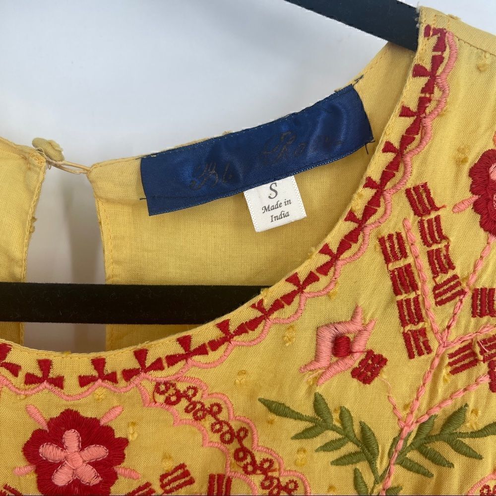 Blue Rose Peasant Blouse - Picture 2 of 8